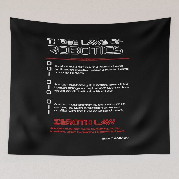 Item preview, Asimov's Three Laws of Robotics & the Zeroth Law designed and sold by OBJETDART.