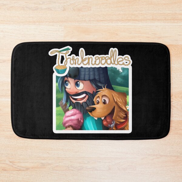 Item preview, Funny Boy & Pet Dog Cute Think Noodles Bowl Art Gaming designed and sold by Bosceeday.