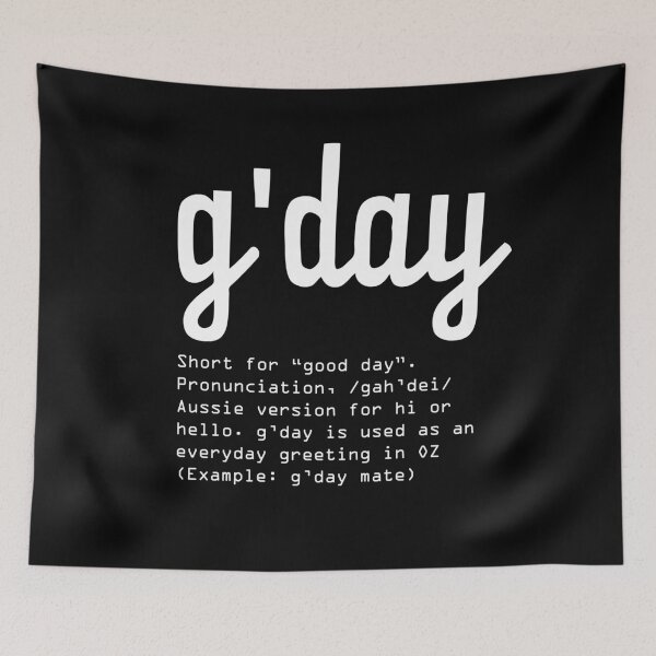 Item preview, Gday Typography design. How Australians say HELLO designed and sold by Revolution  Australia.