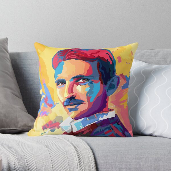 Nikola Tesla Throw Pillow
