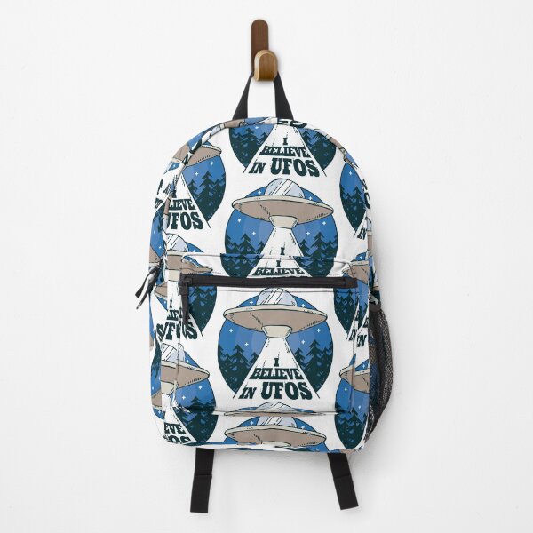 Item preview, UFO IN THE FOREST AND PHRASE "I BELIEVE IN UFOS" designed and sold by MySecretMerch.