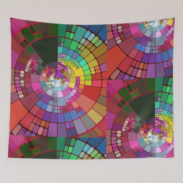 Item preview, Cubist Abstract Bright Multi-Color Fractal Design designed and sold by EarthArtDesigns.