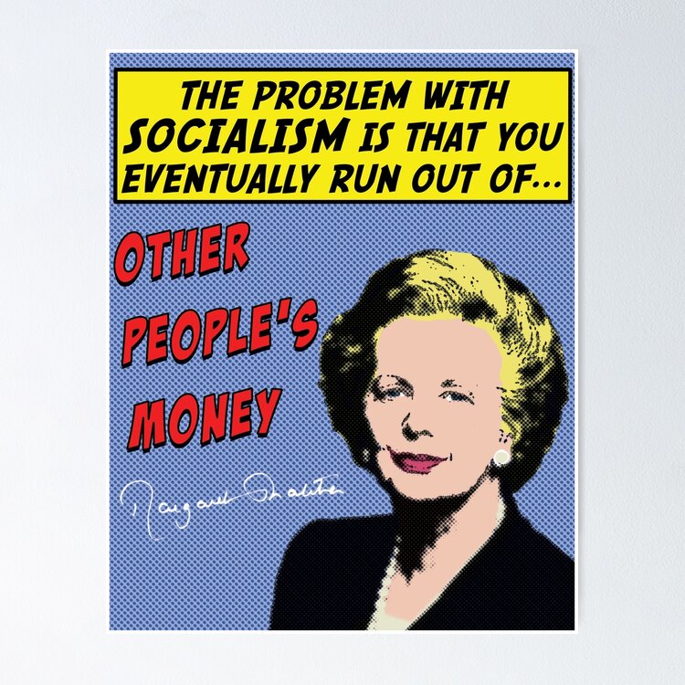 Margaret Thatcher - The Problem with Socialism Sticker