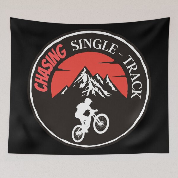 Item preview, Chasing Single-Track Mountain Bike Logo designed and sold by NoSpecialShop.