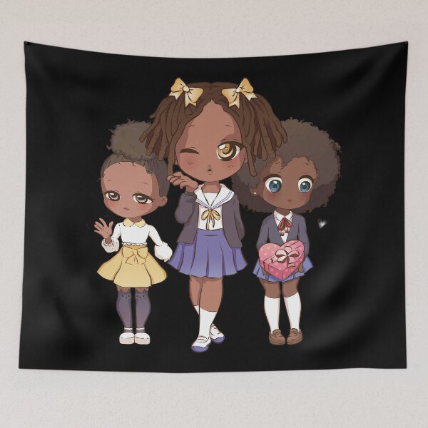 Item preview, Dark skinned anime girls. designed and sold by emphatic.