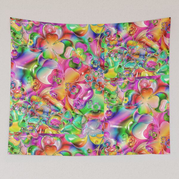Item preview, Abstract Brightly Colored Floral Pattern Fractal Design designed and sold by EarthArtDesigns.