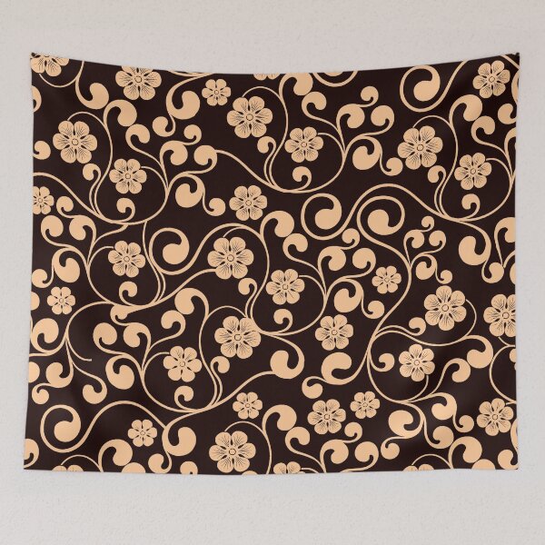 Item preview, Brown Victorian Floral  designed and sold by Bliss Find And Design.