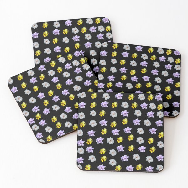 Item preview, Floral-Spring Flowers Collection 4 ( Black Background Color) Pattern designed and sold by MulesParty.