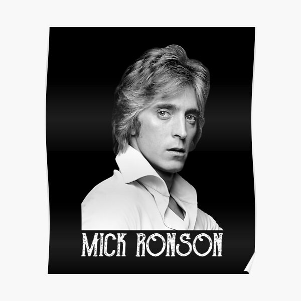 David Bowie and Mick Ronson  Having Lunch Black and White Poster 13x19 