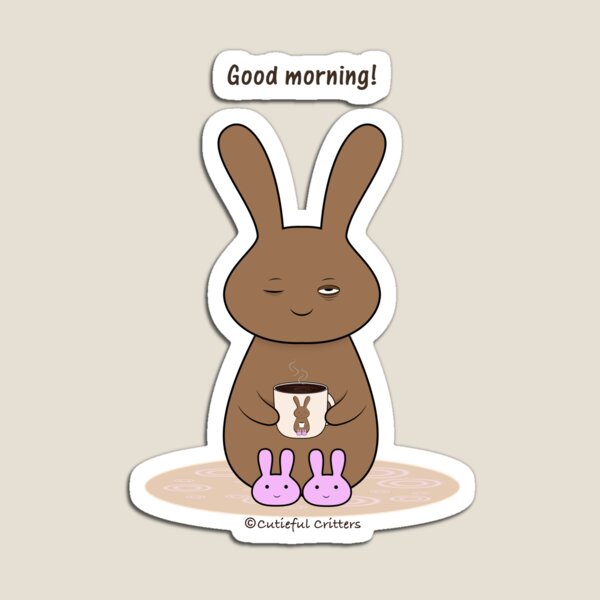 Aperçu de l'œuvre je ne suis pas du matin créée et vendue par Cutieful Critters.