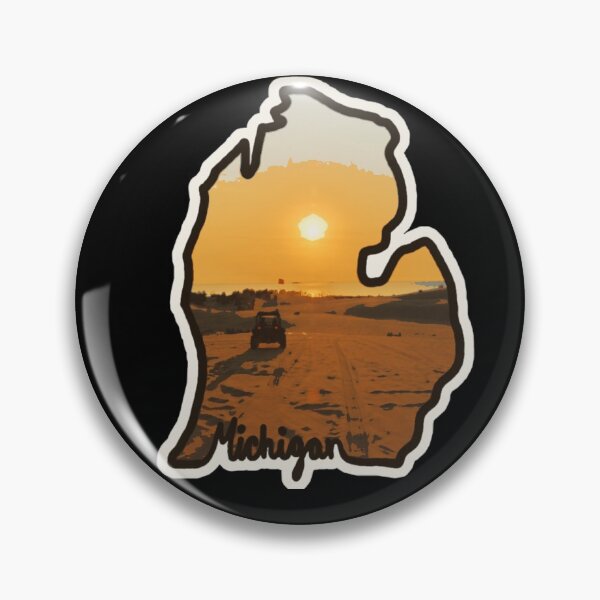 Artikelvorschau, Michigan State Outline Silver Lake Sanddünen Cartoon Style Home, Autoaufkleber Jeep Lake Michigan entworfen und verkauft von shopladybird.