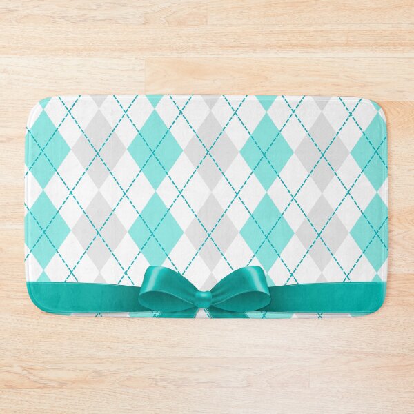 Item preview, Teal and Beige Argyle with Ribbon designed and sold by FunWithChemo.