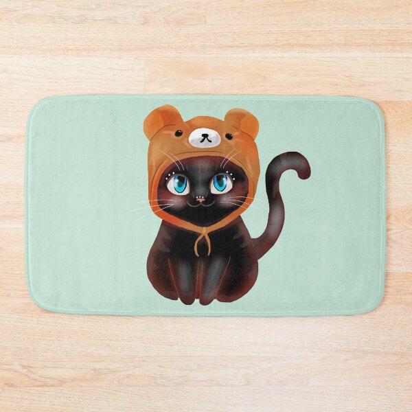 Item preview, Black Kitten Bear Hat designed and sold by rachelleybell.