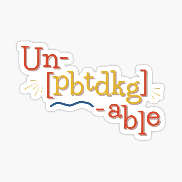 Un-"stop"-able - Linguistics Pun Sticker