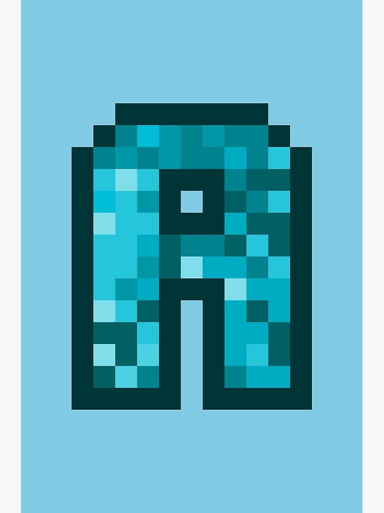 Letter A, Monogram Letter Art of Cyan Blue Retro Pixel Pattern Poster for  Sale by dylanxh