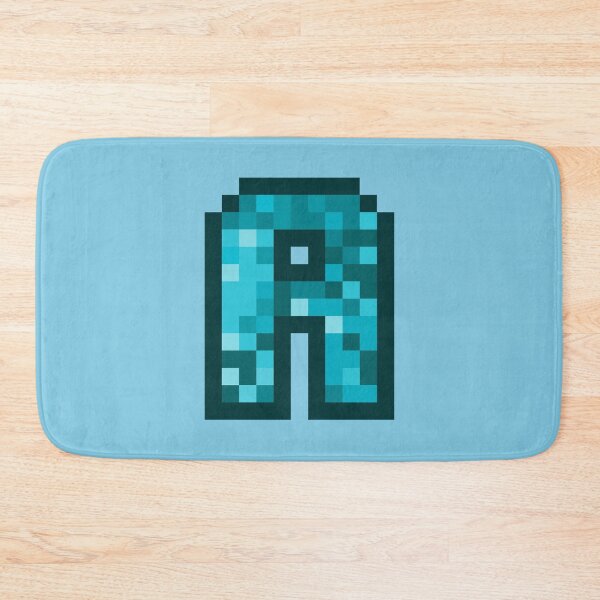Item preview, Letter A, Monogram Letter Art of Cyan Blue Retro Pixel Pattern designed and sold by dylanxh.