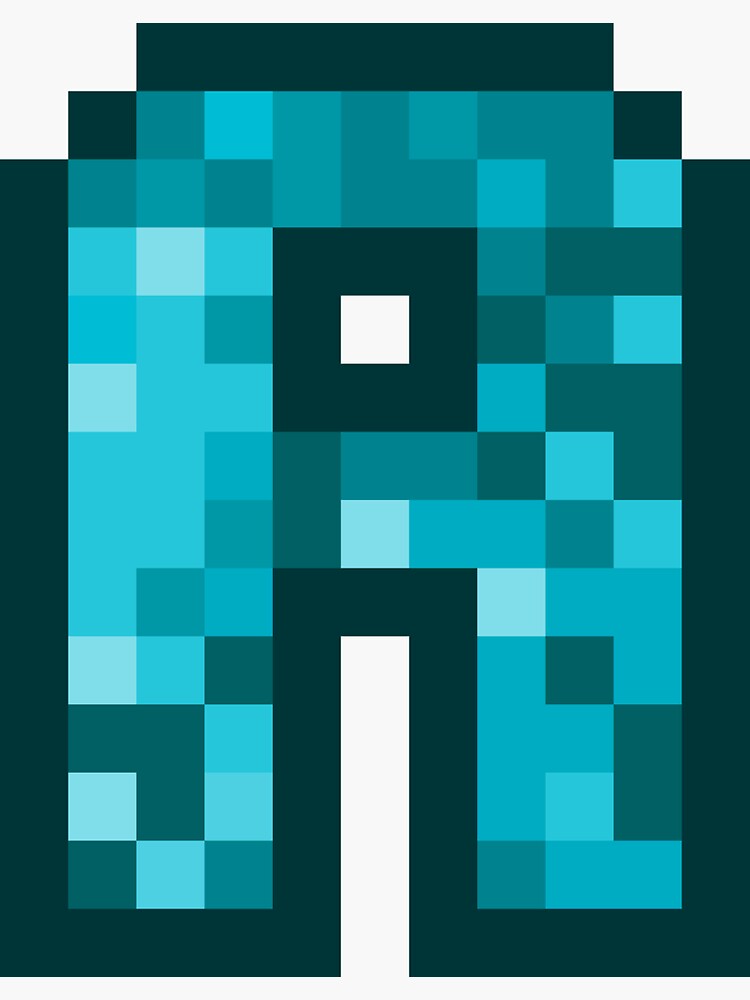 Letter A, Monogram Letter Art of Cyan Blue Retro Pixel Pattern Poster for  Sale by dylanxh