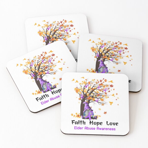 Item preview, Elder Abuse Awareness Faith Hope Love designed and sold by GennieShop.