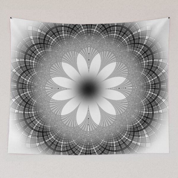 Item preview, Flower Power Black and White XXXIII designed and sold by cre8trix.