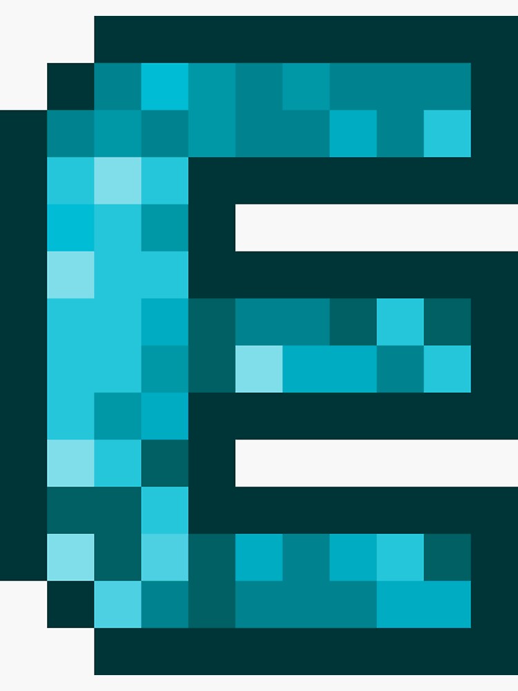 Letter A, Monogram Letter Art of Cyan Blue Retro Pixel Pattern