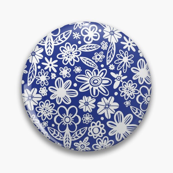 Item preview, Blue Daisy Mid Century Floral Pattern designed and sold by Squarebird.