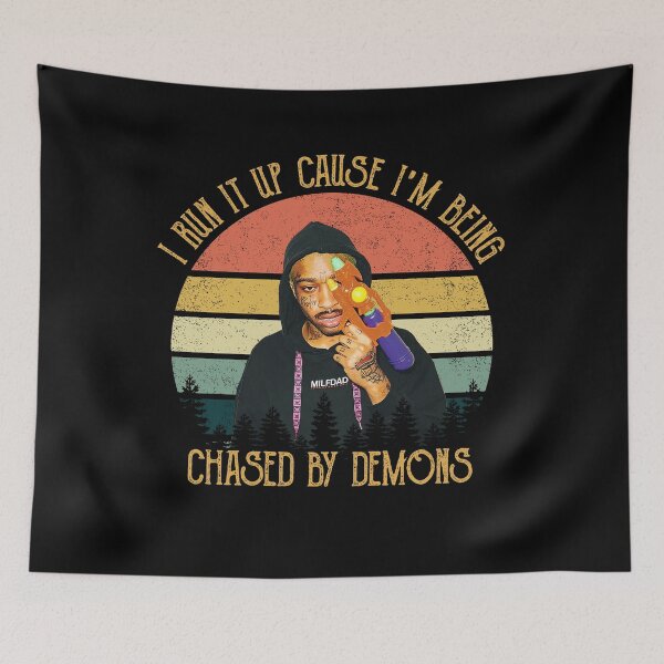 Item preview, Vintage I Run It Up Cause I'm Being Chased By Demons designed and sold by edward-patel.