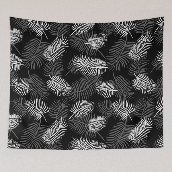 Item preview, Palm Leaves Pattern - Black White and Gray designed and sold by spidericks.