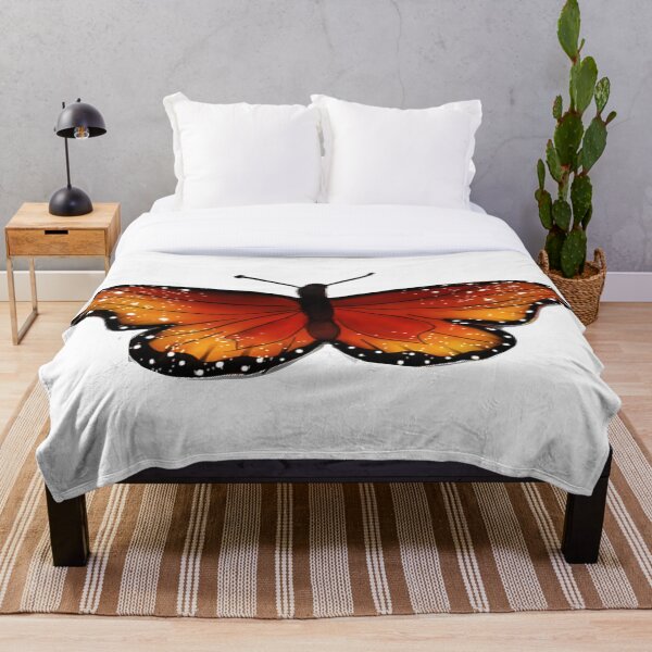 Artikelvorschau, Orangefarbene Schmetterlinge, die Naturdesign fliegen entworfen und verkauft von BeccaKenDesigns.