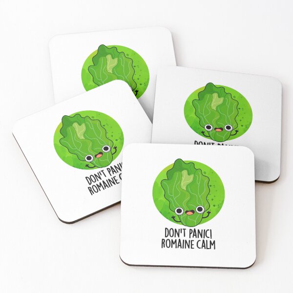 Item preview, Don't Panic Romaine Calm Funny Veggie Puns  designed and sold by punnybone.