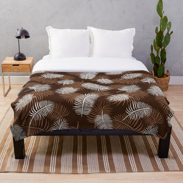 Item preview, Palm Leaves Pattern - Beautiful Brown and White designed and sold by spidericks.