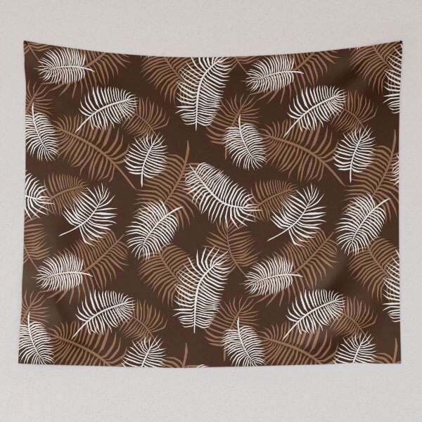 Aperçu de l'œuvre Motif de feuilles de palmier - Beau marron et blanc créée et vendue par spidericks.