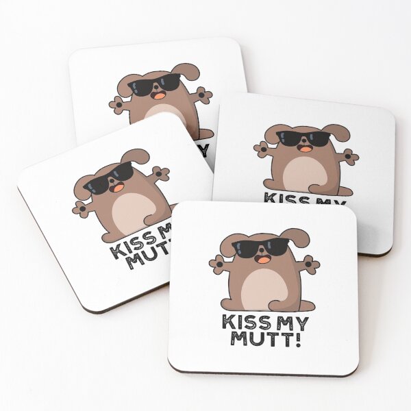 Item preview, Kiss My Mutt Cute Sassy Dog Pun designed and sold by punnybone.