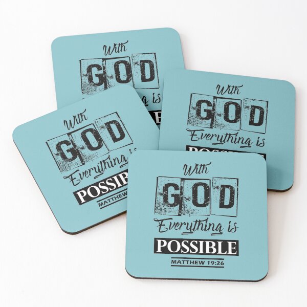 Item preview, Matthew 19:26 With God Everything is Possible designed and sold by garmentoffaith.