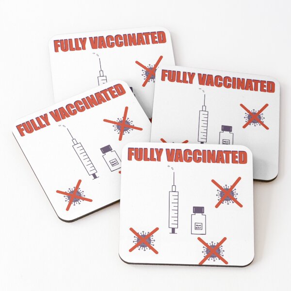 Item preview, Fully vaccinated social print designed and sold by Mashusha-art.