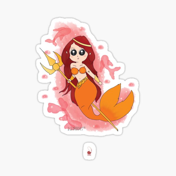 Aries Mermaid Sticker