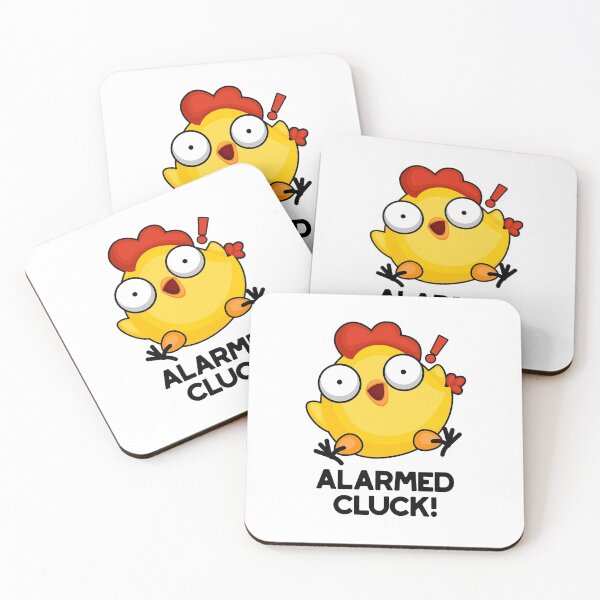 Item preview, Alarmed Cluck Clock Funny Chicken Puns  designed and sold by punnybone.