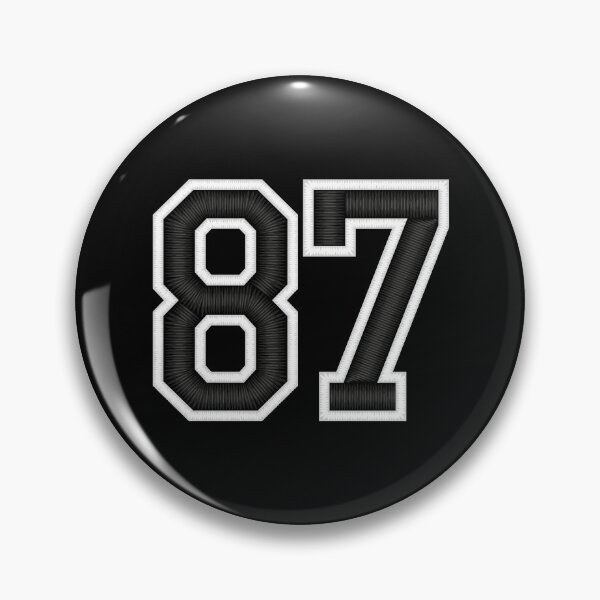 Item preview, 87 Black Jersey Sports Number eighty-seven Football 87 designed and sold by elhefe.