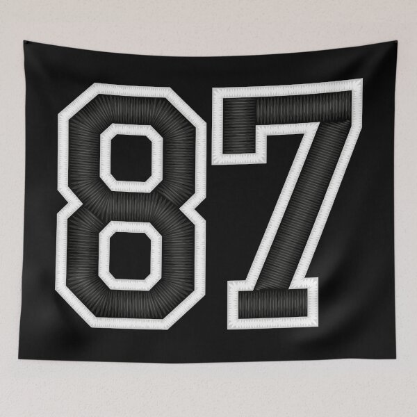 Item preview, 87 Black Jersey Sports Number eighty-seven Football 87 designed and sold by elhefe.