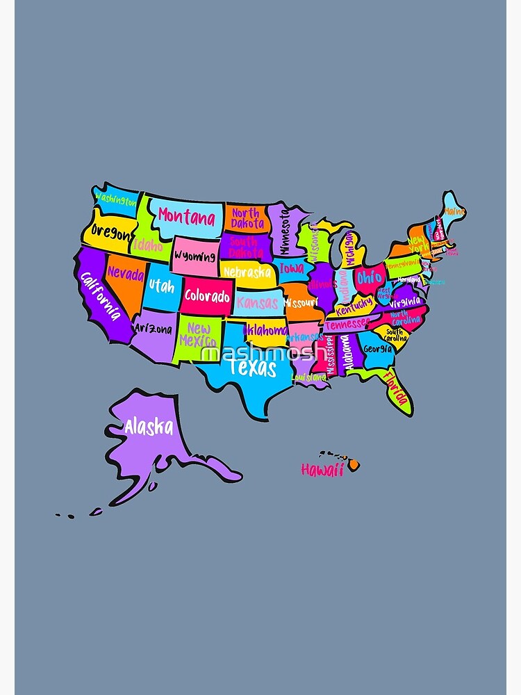 Cuaderno De Espiral Mapa De Estados Unidos Con Nombres De Estados Mapa De Estados Unidos De 6338