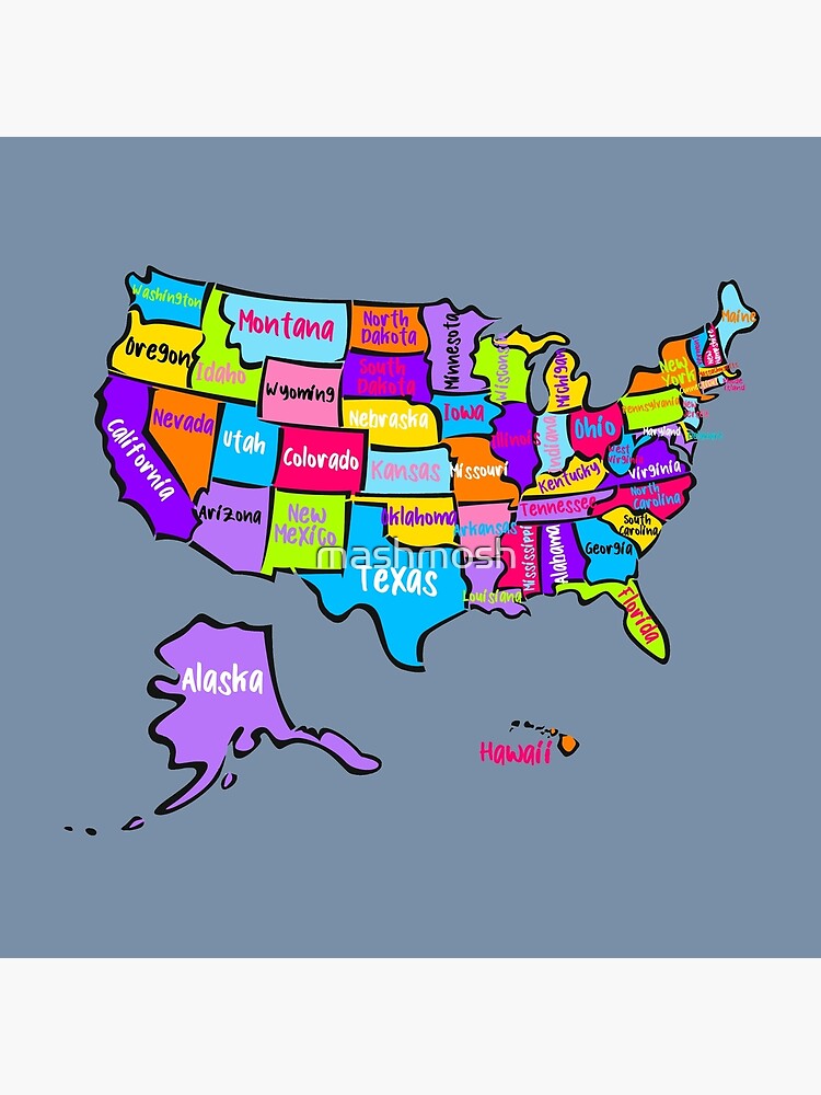 Multicolor Watercolor Colorado state Map, digital Artwork Premium T-Shirt