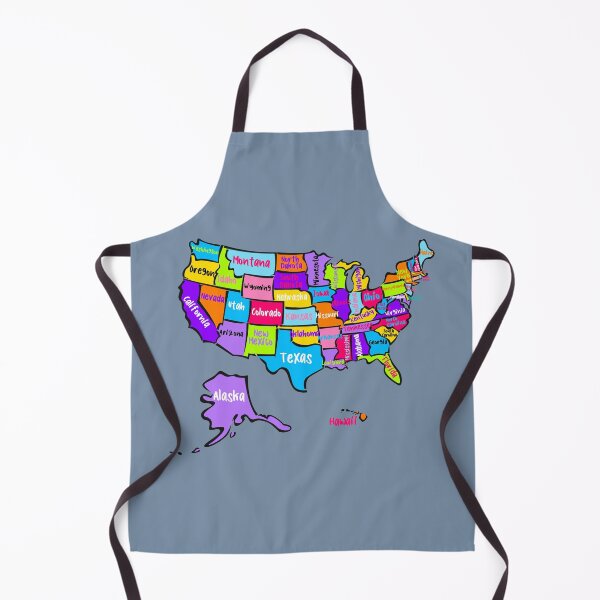 Item preview,  US Map with states names, bright color United States  map, USA  designed and sold by mashmosh.