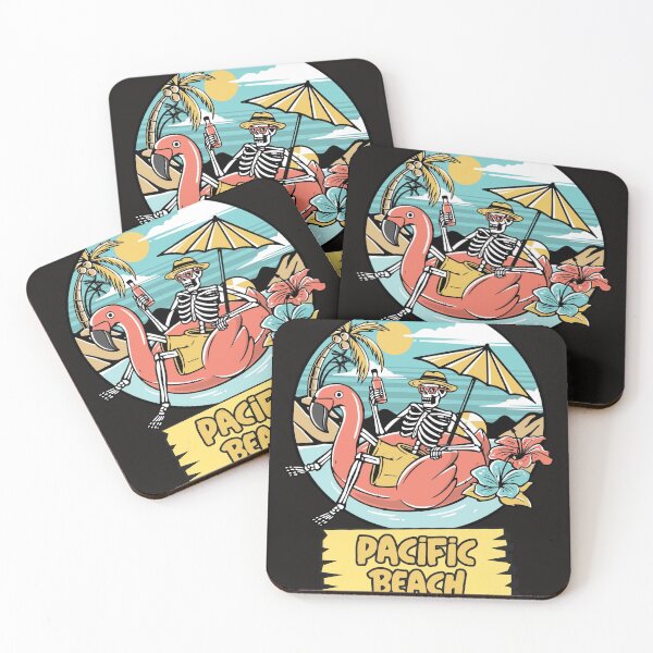 Artikelvorschau, Vintage Pacific Beach San Diego Kalifornien Chill Vibes Skelett entworfen und verkauft von Samsdesignshop.