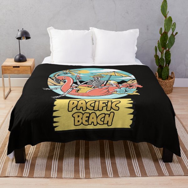 Artikelvorschau, Vintage Pacific Beach San Diego Kalifornien Chill Vibes Skelett entworfen und verkauft von Samsdesignshop.