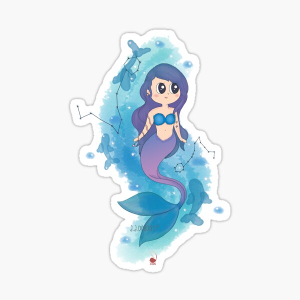 Pisces Mermaid Sticker
