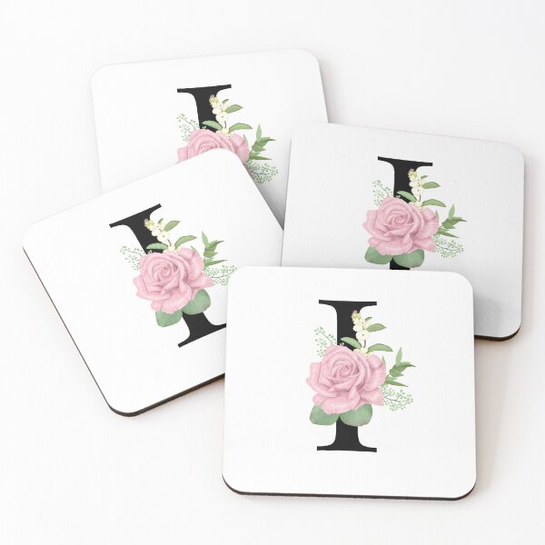 Item preview, Floral I Monogram designed and sold by starrylite.