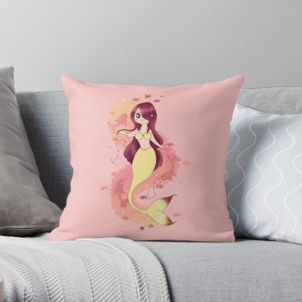 Scorpion mermaid Throw Pillow