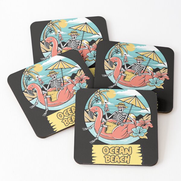 Artikelvorschau, Vintage Ocean Beach San Diego Kalifornien Chill Vibes Skelett entworfen und verkauft von Samsdesignshop.