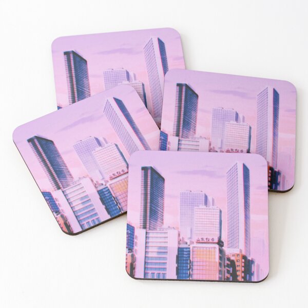 Item preview, Aesthetic lofi anime city skyline designed and sold by WanderAesthetic.