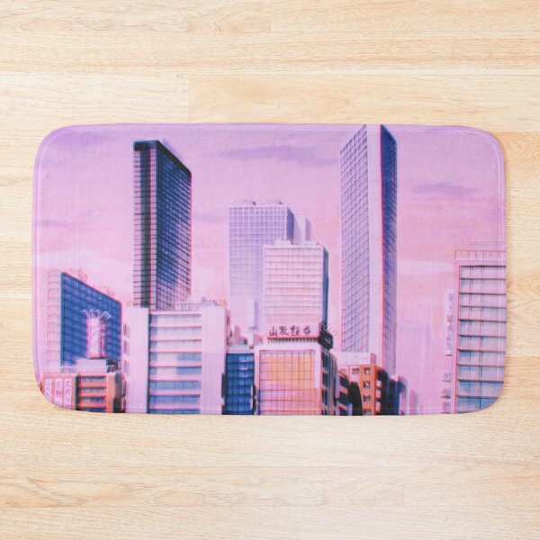 Item preview, Aesthetic lofi anime city skyline designed and sold by WanderAesthetic.