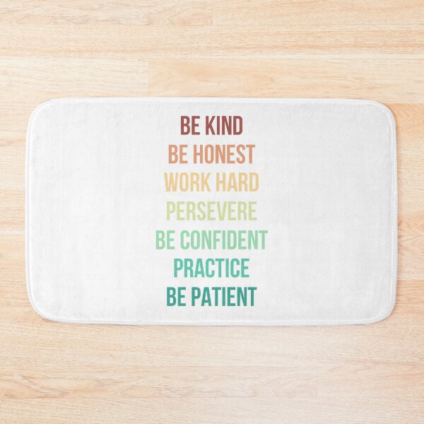 Item preview, Be Kind Be Honest Work Hard Persevere Be Confident Practice Be Patient designed and sold by Digital Lama Creations.